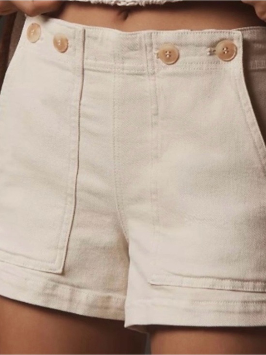 Anthropologie Pants - Anthropologie cream Pilcro The Kit cotton shorts size 26